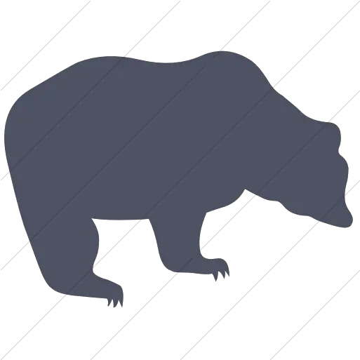 Iconsetc Simple Blue Gray Animals Bear Icon Grizzly Bear Png Sloth Icon