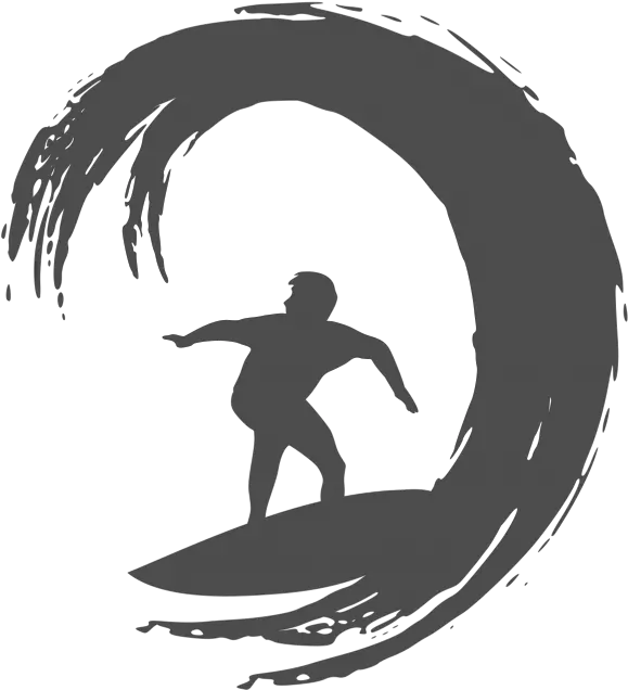 Kite Surf Clipart Png Download Silhouette Surf Wave Png Surfer Png