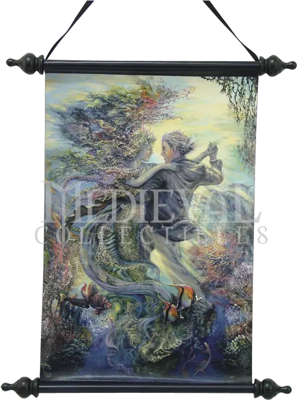 Love Of Mermaid Scroll By Josephine Wall Design Toscano Canvas Png Scroll Design Png