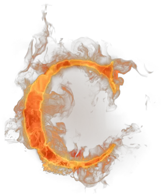 Burning C Letter Fire Png Burning Png