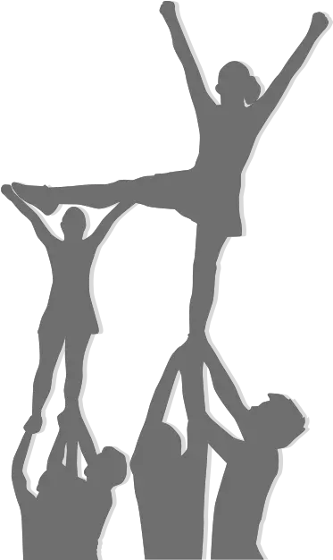 Cheer Dance Transparent Cheer Stunt Png Cheerleader Silhouette Png