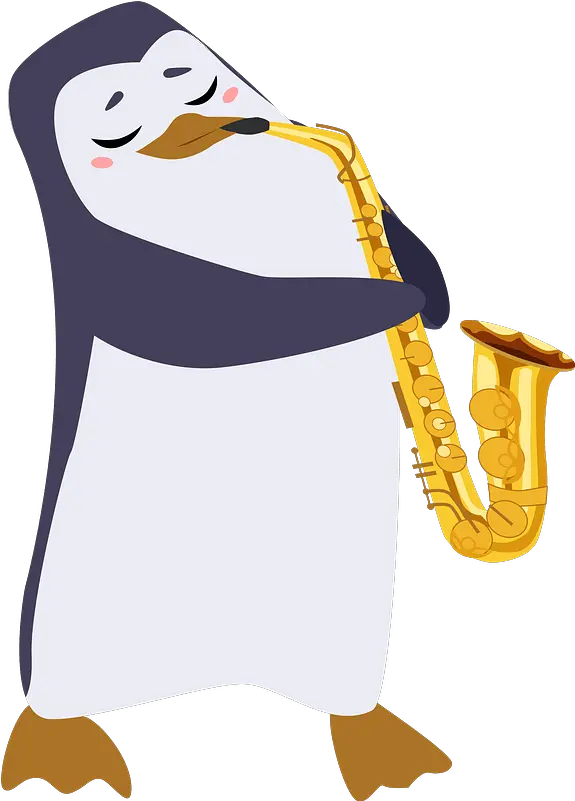 Penguin Playing Saxophone Clipart Free Download Transparent Clip Art Png Sax Png