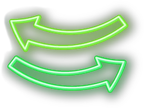 Arrow Neon Arrowneon Sticker Horizontal Png Neon Arrow Png