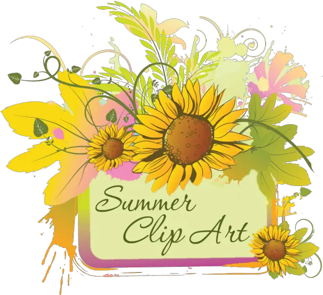 Summer Clip Art Of June July And August Graphics Clip Art Daisy Border Png Summer Clipart Png