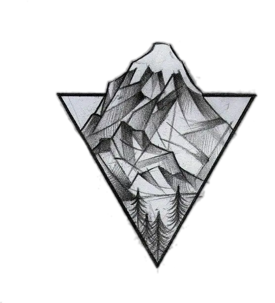 Tattoo Triangle Mountain Geometry Idea Geometric Shape Tattoo Png Geometry Png