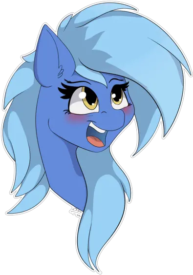 Blushing Bust Female Mare Oc Cartoon Png Wind Transparent Background