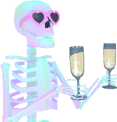 Lush Talk About It Skeleton Drinking Glass Gif Png Skeleton Gif Transparent