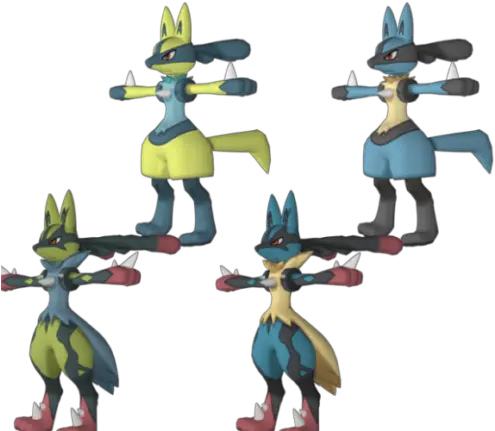 Lucario Pokemon Character Free 3d Model Cartoon Png Lucario Png