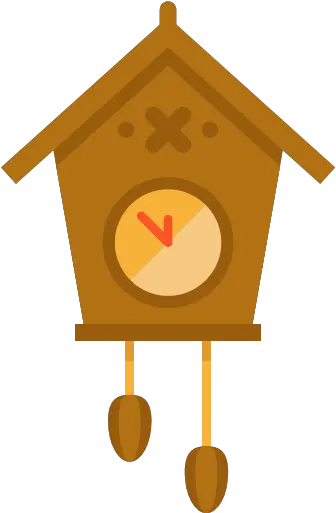 2 De 3 Flat Color Cuckoo Clock Icon Christmas Icons Design Png Clock Icon Transparent