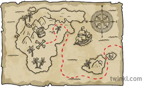 Treasure Map 2 Illustration Treasure Map Illustration Png Treasure Map Png