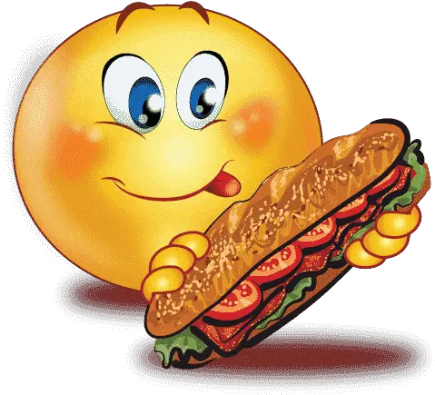 Party Hard Emoji Transparent Background Png Mart Emoji Eating A Sandwich Party Transparent Background