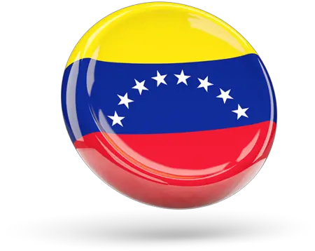 Venezuela National Country Flag Round Venezuela Flag Button Png Venezuela Flag Png