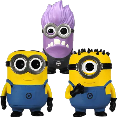 Covetly Funko Pop Movies Minions 3 Pack Glow Funko Minion Png Minion Icon