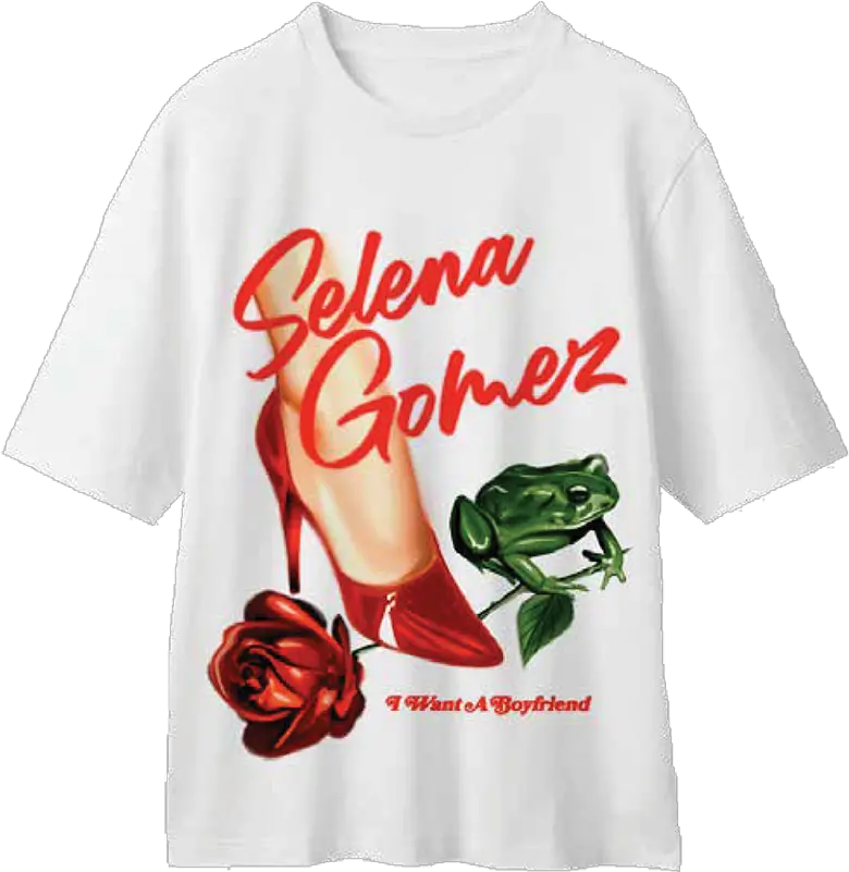 Stiletto White T Shirt Deluxe Digital Album Garden Roses Png Selena Gomez Png