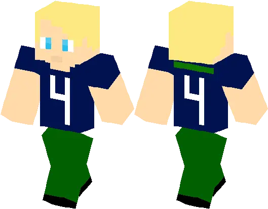 Blonde Hair Blue Eyes Football Player Guy Minecraft Skins Illustration Png Human Eyes Png