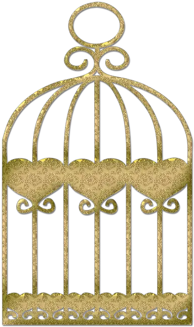 Bird Cage Outline Gold Embossed Free Image On Pixabay Jaula De Pajaro Png Bird Cage Png