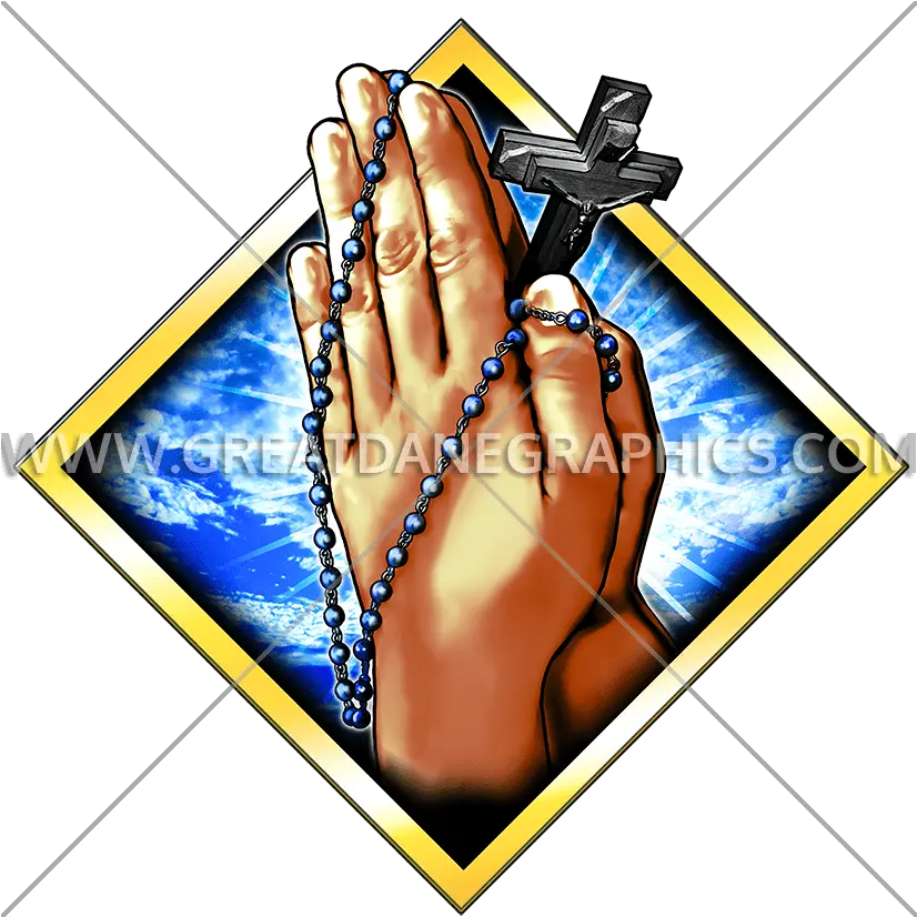 Praying Hands Production Ready Artwork For T Shirt Printing Cross And Praying Hands Png Praying Hands Transparent