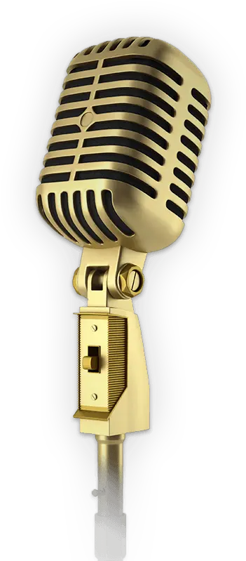 Gold Karaoke Microphone Vintage Microphone Full Size Png Gold Transparent Background Mic Png Karaoke Png