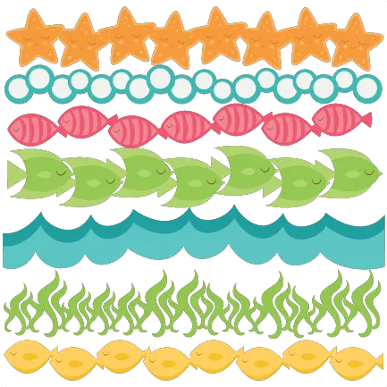 Underwater Borders Svg Scrapbook Cut File Cute Clipart Files Miss Cuttables Borders Png Underwater Png