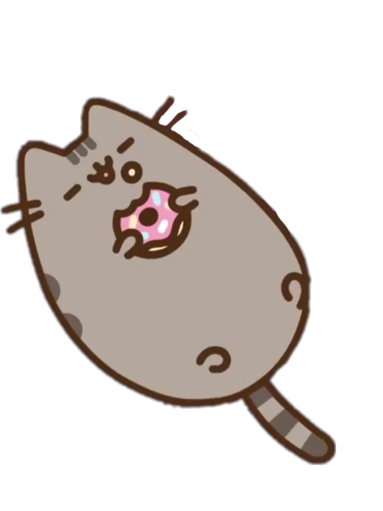 Download Donuts Kitten Brown Cat Free Transparent Image Hq Drawing Kawaii Pusheen Cat Png Donuts Transparent