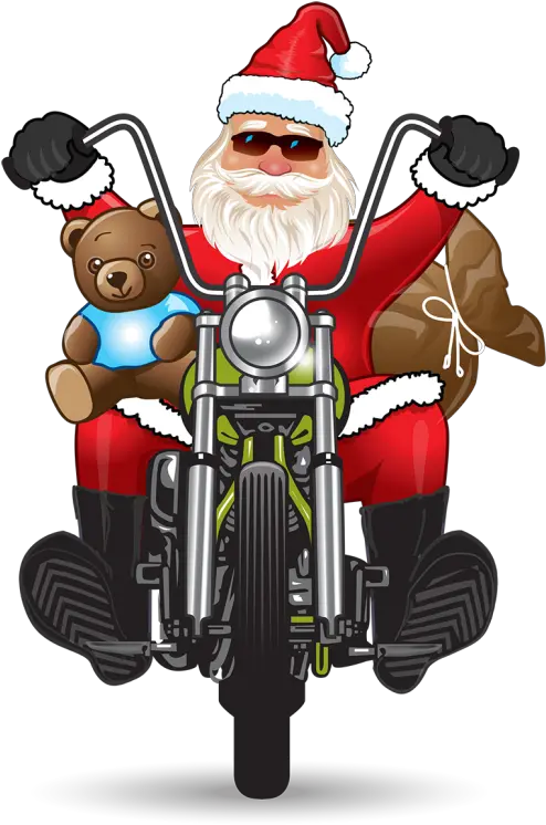 Experience The Motorcycle Toy Run 1118 12 Noon Asbury Santa On Motorcycle Clipart Png Motorcycle Clipart Png