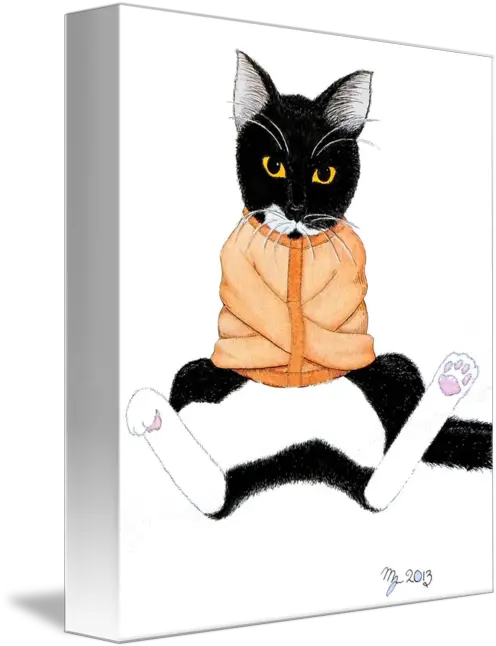 Sidney In A Straight Jacket By Megan Coyle Cat In Straight Jacket Png Straight Jacket Png