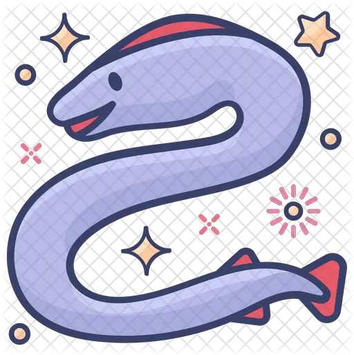 Eel Icon Of Colored Outline Style Vector Graphics Png Eel Png