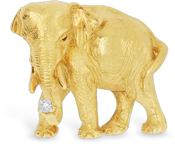 Gold Elephant Estate Pin U2013 Craiger Drake Designs Decorative Png Elephant Transparent