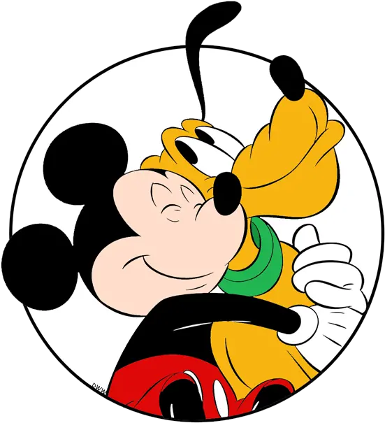 Mickey Hugging Pluto Circle Mickey Mouse Clipart Full Pluto Owner Mickey Mouse Png Pluto Png