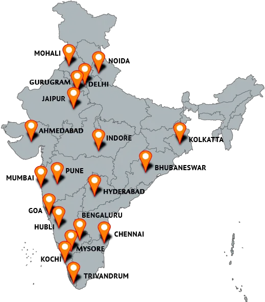 Networks Our Branches In India Png India Map Png