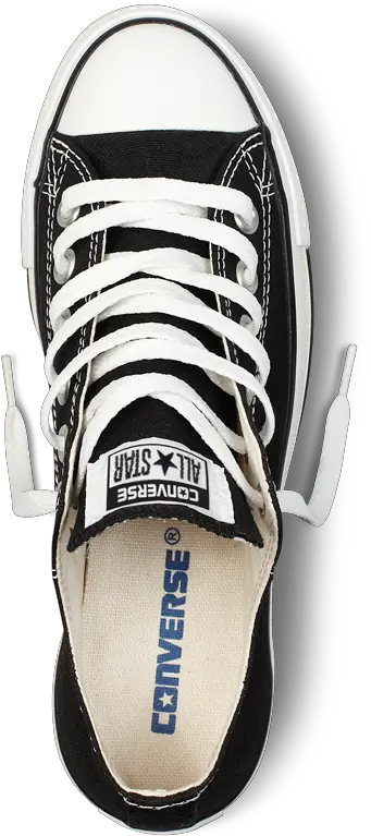 Converse Chuck Taylor All Star Ox Black Shoes Top View Png Converse Png