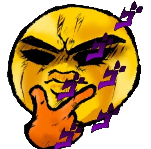 Thinking Emoji Meme Jojo Transparent Cartoon Jingfm Jojo Bizarre Adventure Emoji Png Memes Transparent Background