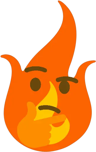 Fire Emoji With Thinking Face Clip Art Png Thinking Face Emoji Png