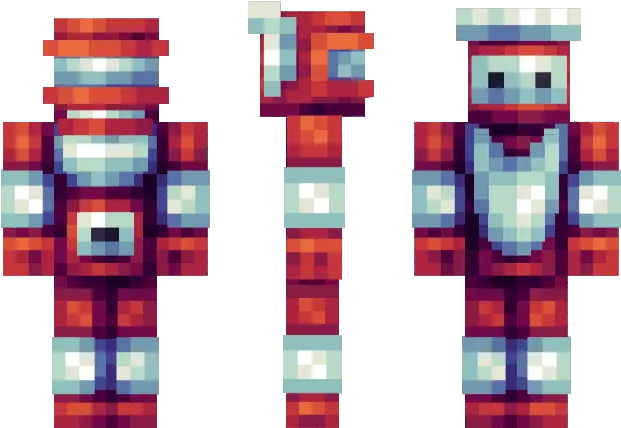 Tobor The Mega Robot Minecraft Skin Robot Minecraft Skin Png Minecraft Grey And Red Icon