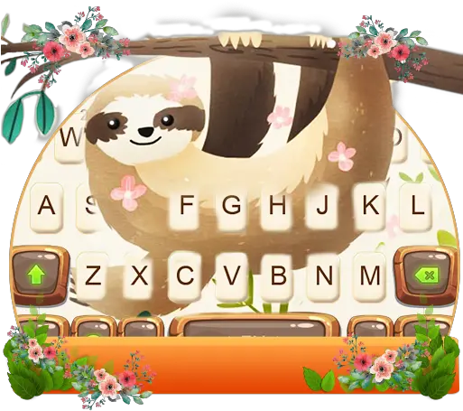 Smiling Sloth Keyboard Theme Apps On Google Play Cartoon Png Sloth Transparent Background