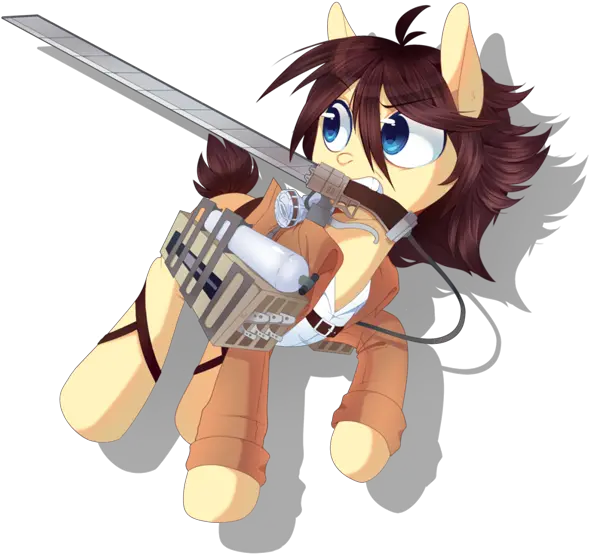 2266535 Safe Artistpekou Pony 3d Maneuver Gear Attack Cartoon Png Gears Transparent Background