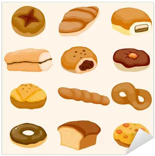 Sticker Cartoon Bread Icon Pixersus Png Bakery Cartoon Icon