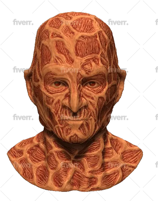 Make The Scary Clown Say Anything Freddy Krueger 3d Face Texture Png Scary Clown Png