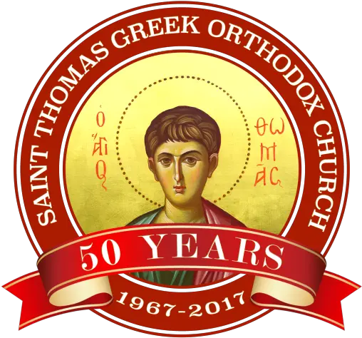 50th Anniversary Celebration Saint Thomas Greek Orthodox 50 Year Anniversary Logo For Church Png 50th Anniversary Logo