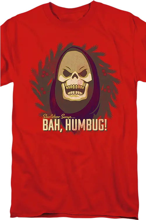 Skeletor Says Bah Humbug Masters Of The Active Shirt Png Skeletor Png