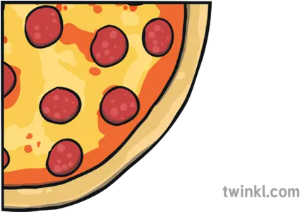 Round Pepperoni Pizza Quarter Slice 3 Topics Fractions Ks1 Quarter Pizza Clipart Png Pizza Clipart Png