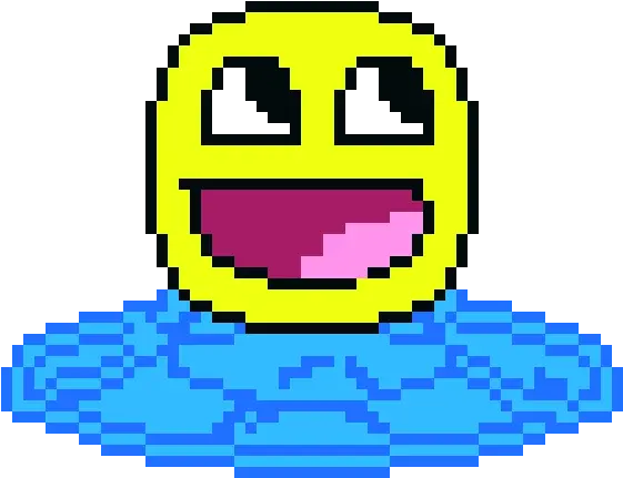 Epic Face With Aura Pixel Art Maker Pixel Smiley Face Png Epic Face Transparent