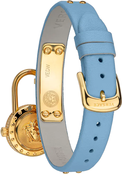 Versace Medusa Lock Icon Watch Leather Watch Strap Png Versace Icon Chain Necklace