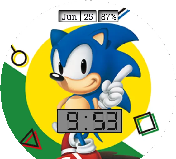 Retro U2013 Watchfaces For Smart Watches Sonic The Hedgehog Png Watch Face Png