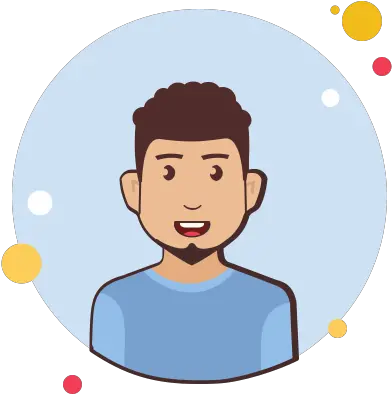 Man With Beard In Blue Shirt Icon Circle Bubbles Style Icons8 Profile Png Beard Icon