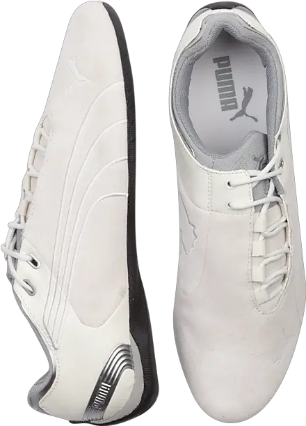 Puma Future Cat M2 White And Silver Sneakers Lace Up Png Puma Icon Walk Out Pant