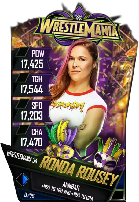 Ronda Rousey Wwe Supercard Wrestlemania 34 Png Ronda Rousey Png