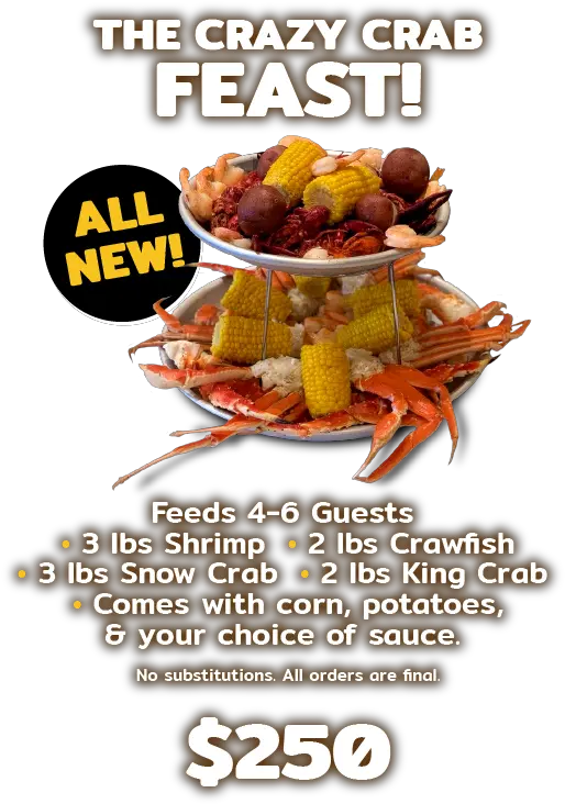 Crazy Crabu0027s Menu Has The Best Seafood Boil Around Fitness Nutrition Png Crab Legs Png