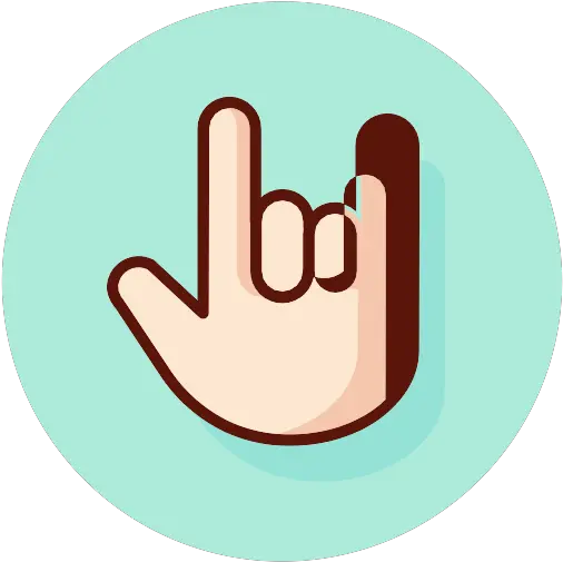 Blue Pointing Left Vector Svg Icon Png Repo Free Png Icons Sign Language Rock And Roll Icon