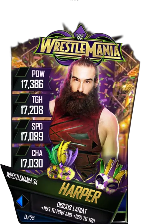 Luke Harper Wwe Supercard Wrestlemania 34 Png Luke Harper Png